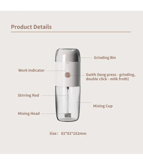 آسیاب و فوم ساز شیر لپرسو مدل LePresso 2 in 1 Coffee Grinder and Milk Frothing