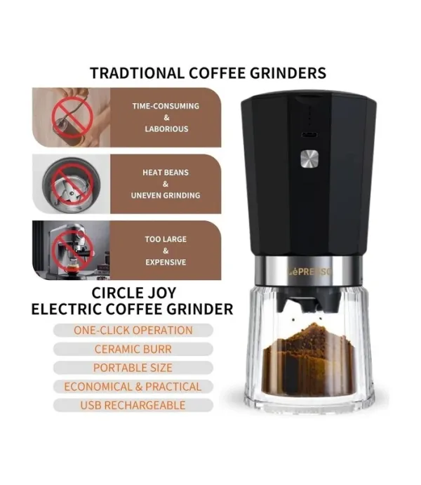 آسیاب قهوه لپرسو مدل Cordless Electric Conical Burr Grinder LPRCGR