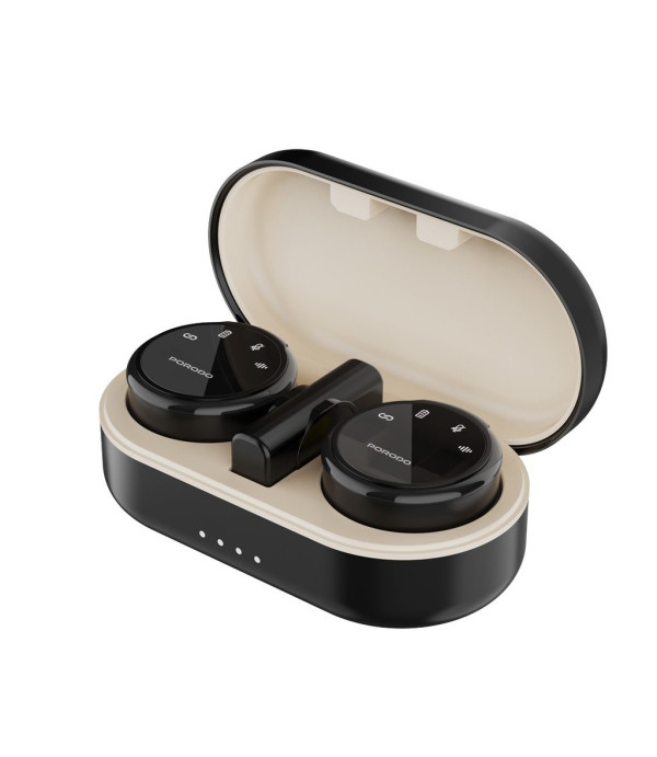 میکروفون بی سیم یقه‌ای تایپ سی و لایتنینگ با دو فرستنده پورودو Porodo Lavalier Microphones Type-C Connector With Lightning Adapter PD-WMDMIC