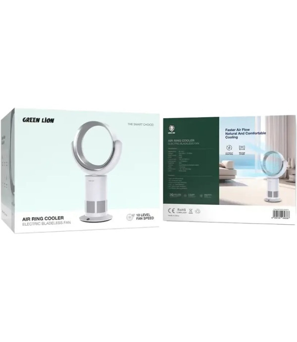 پنکه برقی رینگی بدون تیغه گرین لاین مدل Green Lion Air Ring Cooler Electric Bladeless Fan GNARCOOLRWH