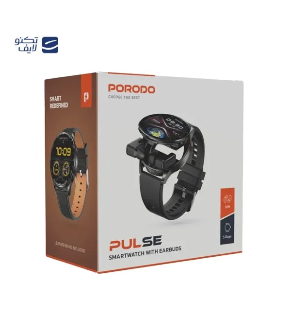 ساعت هوشمند و هندزفری دار پرودو مدل Porodo Pulse Smartwatch With Earbuds