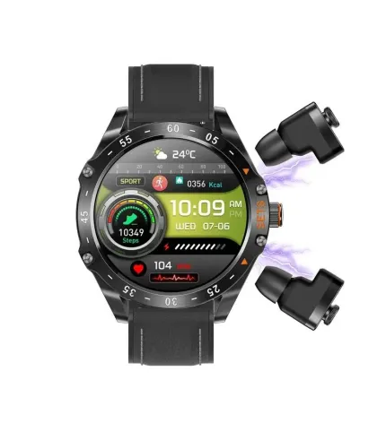 ساعت هوشمند پرودو با هندزفری داخلی با قابلیت مکالمه پرودو مدل Porodo Hype Smartwatch With Earbuds PD-HYPE