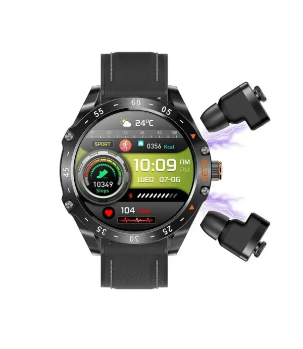 ساعت هوشمند پرودو با هندزفری داخلی با قابلیت مکالمه پرودو مدل Porodo Hype Smartwatch With Earbuds PD-HYPE