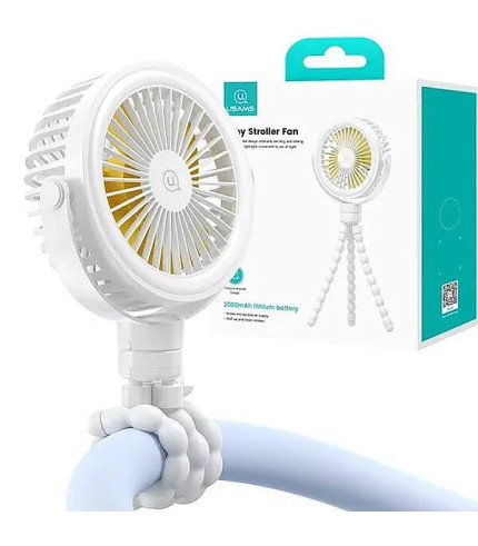 پنکه پایه فنری چراغ دار رومیزی USAMS-ZB289