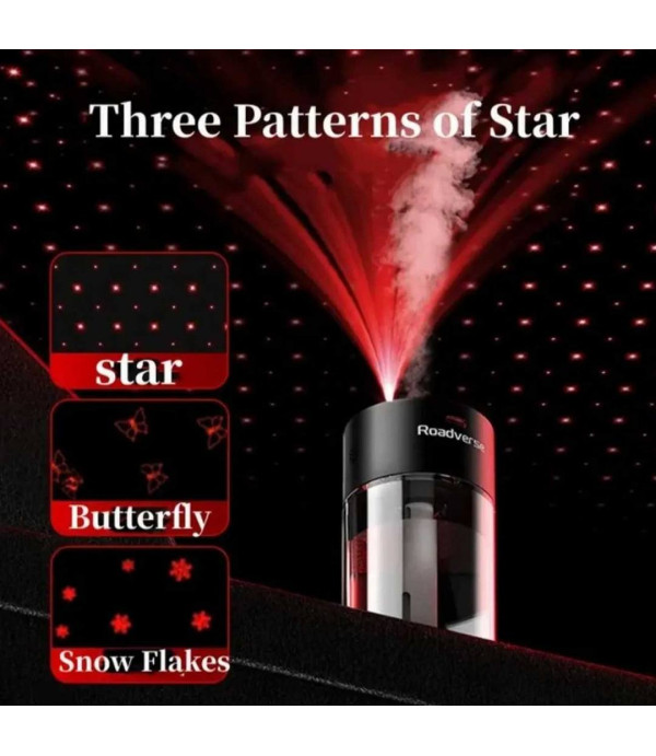 خوشبو کننده داخل خودرو و رطوبت ساز هوشمند 160 میلی‌لیتری چند منظوره رودورس مدل Roadverse L1 Starry Sky Projection Smart Aromatherapy Machine