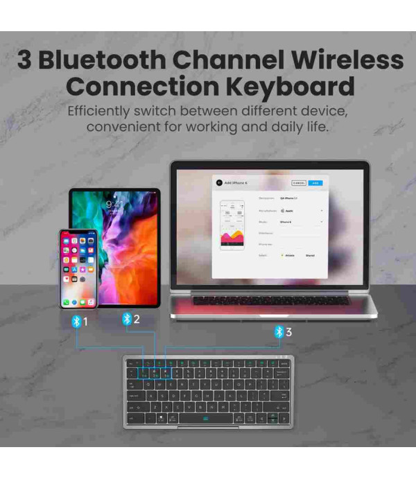کیبورد بی سیم مدل MIUCDA Bluetooth Keyboard KF8700