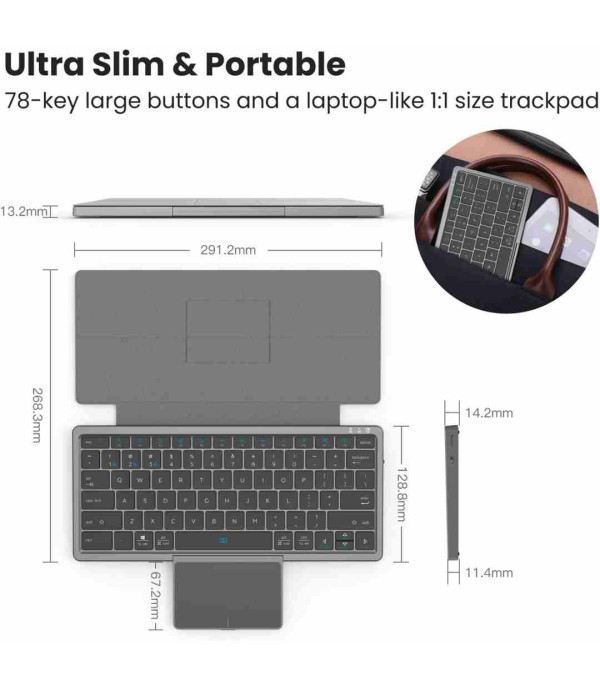 کیبورد بی سیم مدل MIUCDA Bluetooth Keyboard KF8700