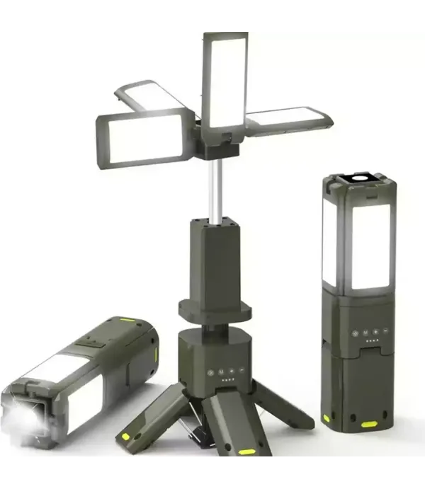 چراغ کمپینگ پایه دار فضای باز چهار جهته مدل CAMPING LIGHT Z2