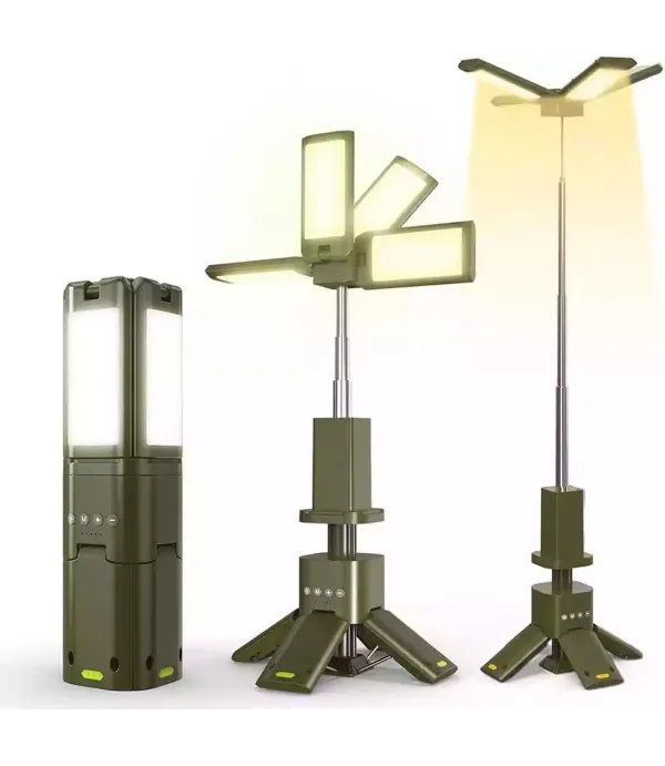 چراغ کمپینگ پایه دار فضای باز چهار جهته مدل CAMPING LIGHT Z2