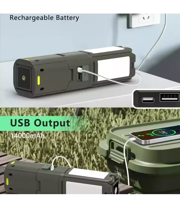 چراغ کمپینگ پایه دار فضای باز چهار جهته مدل CAMPING LIGHT Z2