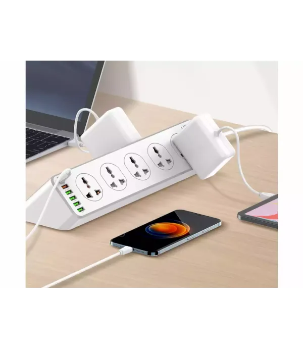 چندراهی برق 10 سوکت، 5 یواس‌بی و 1 تایپ‌‎سی الدنیو مدل Ldnio Power Strip 2500W SC10610