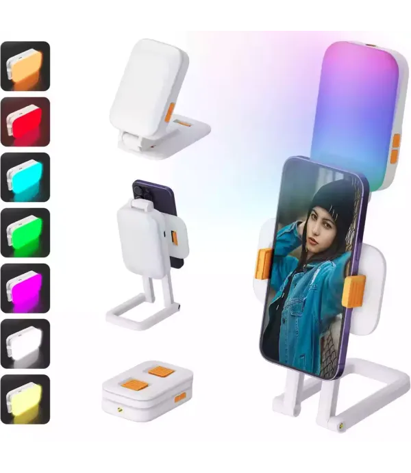 هولدر گوشی موبایل و رینگ لایت شارژی چندکاره D2 PRO