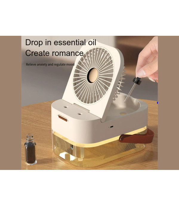 پنکه رومیزی، مرطوب کننده هوا و چراغ خواب رومیزی Desktop Fan, Night Light, Humidifying Fan 2.5L Q7