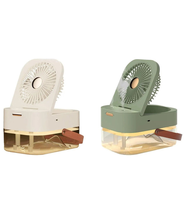 پنکه رومیزی، مرطوب کننده هوا و چراغ خواب رومیزی Desktop Fan, Night Light, Humidifying Fan 2.5L Q7
