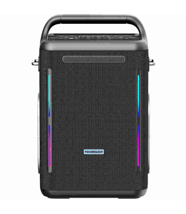 اسپیکر بلوتوثی با میکروفون کارائوکه 300 وات با شارژ سریع 65 واتی پاورولوژی مدل Powerology Karaoke Party Speaker PWLAU013