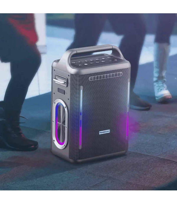 اسپیکر بلوتوثی با میکروفون کارائوکه 300 وات با شارژ سریع 65 واتی پاورولوژی مدل Powerology Karaoke Party Speaker PWLAU013