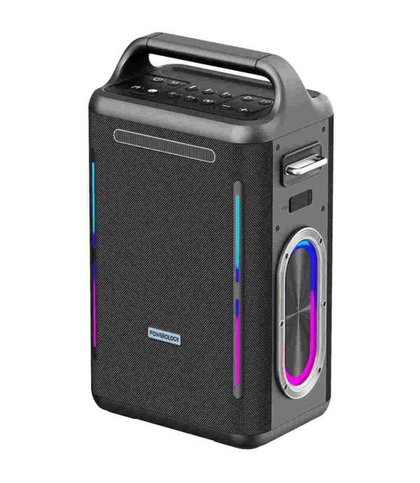 اسپیکر بلوتوثی با میکروفون کارائوکه 300 وات با شارژ سریع 65 واتی پاورولوژی مدل Powerology Karaoke Party Speaker PWLAU013