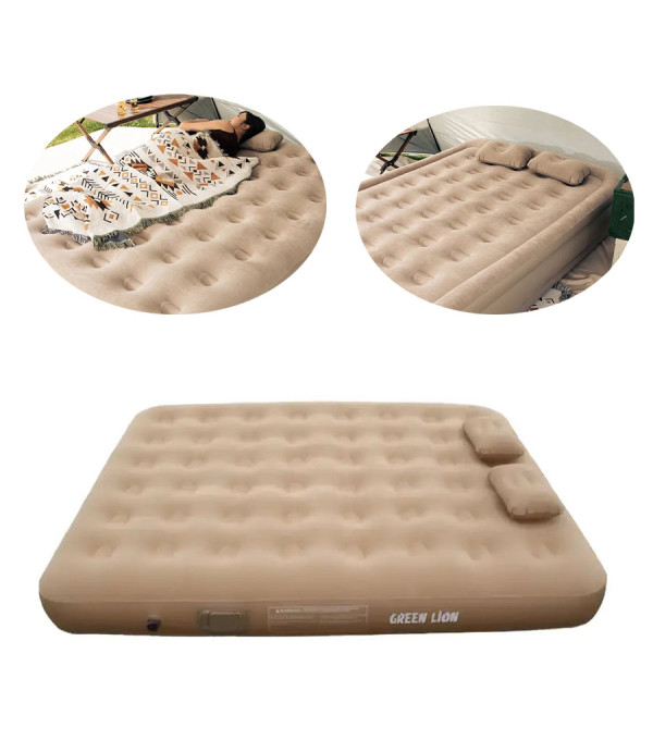 تشک بادی اتوماتیک مسافرتی مخصوص کمپ گرین لاین مدل Green Lion GMT-200 Automatic Inflatable Mattress GNGMT200BG