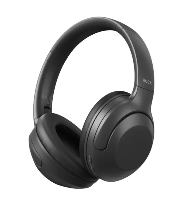 هدست و هدفون بی سیم راک با فناوری حذف نویز ANC طراحی تاشو و جمع شونده بلوتوث نسخه 5.2 پایدار صدای استریو با بیس قوی مدل ROCK O3 RAU0773