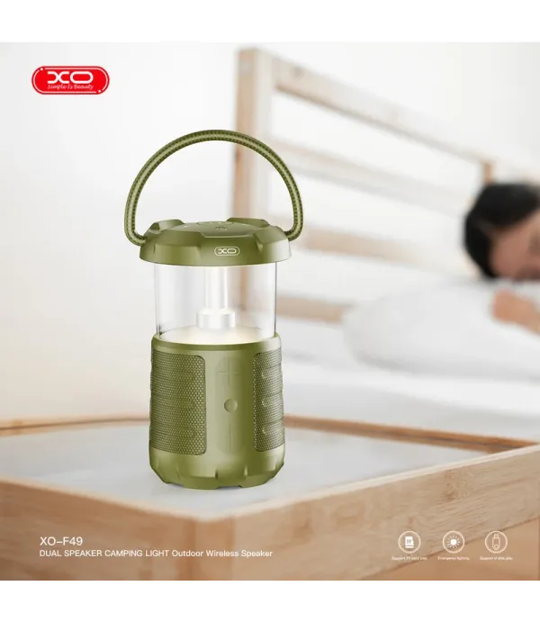 اسپیکر بلوتوثی و چراغ کمپینگ شارژی ایکس او مدل XO F49 Speaker and camping light