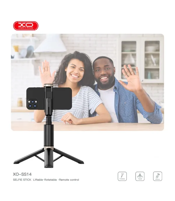 مونوپاد و سه پایه سلفی گوشی 72 سانتی‌متری ایکس او مدل XO SS14 Bluetooth Selfie Stick Integrated Hidden reinforced tripod