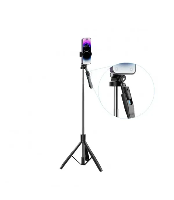 مونوپاد و سه پایه بلوتوثی 180 سانتی‌متری ریموت کنترلی ایکس او مدل XO SS15 Bluetooth Selfie Stick Balance steady shot direct broadcasting three legged reinforced bracket 180CM