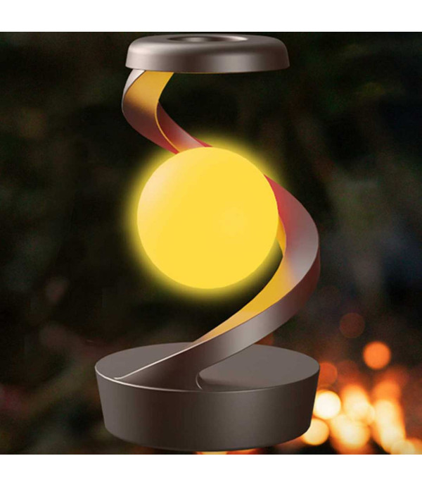چراغ خواب شارژی طرح کره چرخشی و شارژ وایرلس 15 واتی فست شارژ Light Ball Lamp
