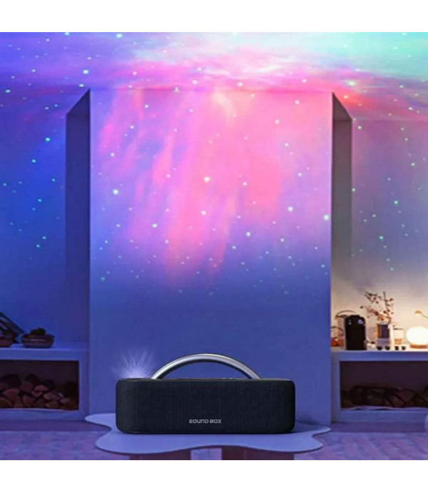 اسپیکر بلوتوثی قابل حمل 60 وات با نورپردازی LED، کارائوکه پرودو مدل Porodo Soundtec Galactic Star Light Portable Speaker PD-GALACTIC