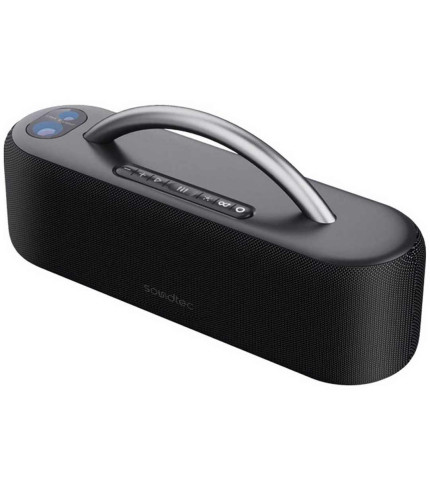 اسپیکر بلوتوثی قابل حمل 60 وات با نورپردازی LED، کارائوکه پرودو مدل Porodo Soundtec Galactic Star Light Portable Speaker PD-GALACTIC