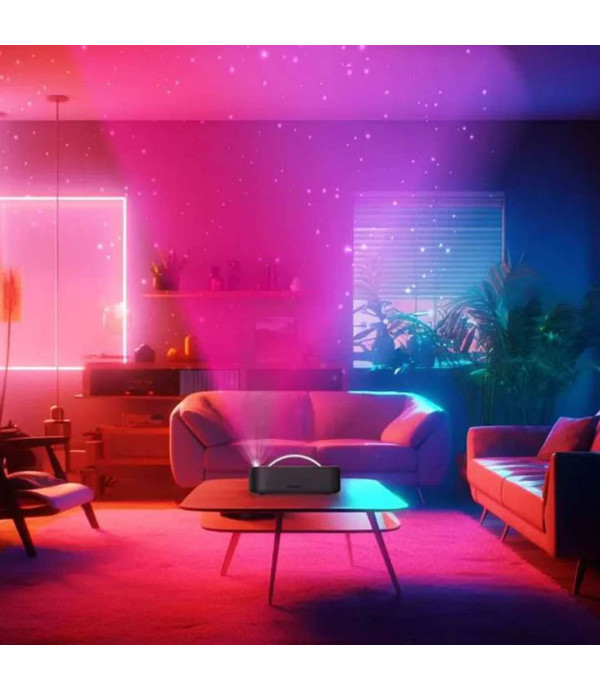 اسپیکر بلوتوثی قابل حمل 60 وات با نورپردازی LED، کارائوکه پرودو مدل Porodo Soundtec Galactic Star Light Portable Speaker PD-GALACTIC