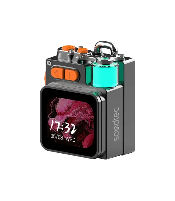 اسپیکر قابل حمل پرودو توان 5 وات بلوتوثی صدای HiFi و تقویم و وضعیت آب و هوا با نمایشگر لمسی مدل Porodo Soundtec Pocket Elite Speaker & Dialer STWLEP051