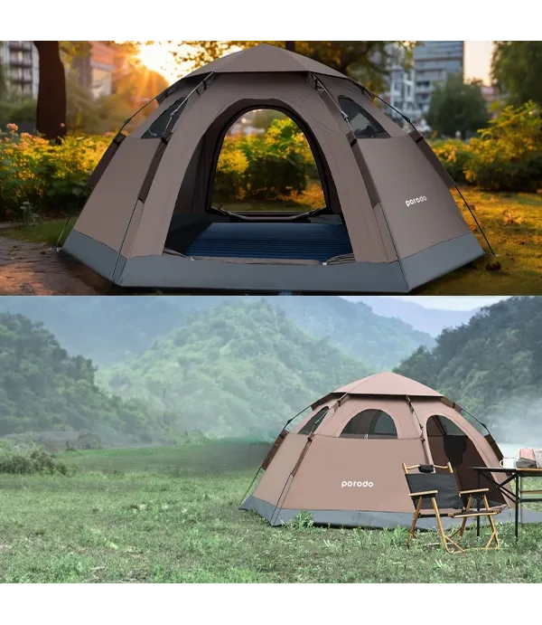 چادر مسافرتی ضد آب  4 نفره اتوماتیک Porodo مدل Porodo Lifestyle Automatic Camping Tent PD-LF4PACT