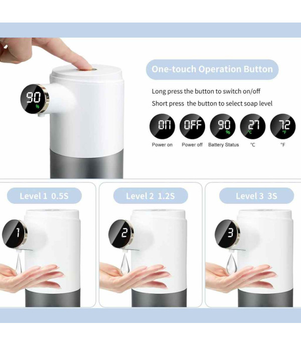 دستگاه مایع دستشویی فوم ساز اتوماتیک هوشمند گرین مدل Green Lion Smart Sensor Soap Dispenser GNSSOAPDISWH