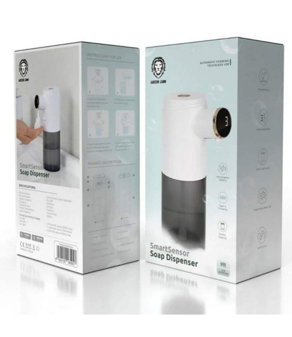 دستگاه مایع دستشویی فوم ساز اتوماتیک هوشمند گرین مدل Green Lion Smart Sensor Soap Dispenser GNSSOAPDISWH