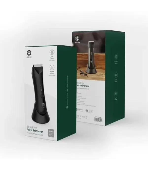 ماشین اصلاح موی صورت و نواحی حساس ضد آب شارژی گرین لاین مدل Green Lion Sensitive Area Trimmer GNSENSTMRBK