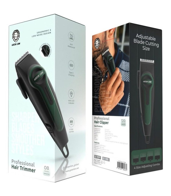 ماشین اصلاح سر و صورت گرین لاین مدل Green Lion Professional Hair Clipper GNPRHACLIPRBK
