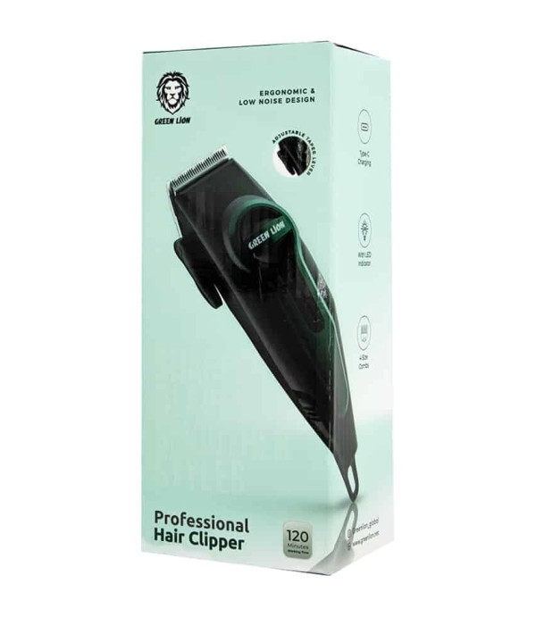 ماشین اصلاح سر و صورت گرین لاین مدل Green Lion Professional Hair Clipper GNPRHACLIPRBK