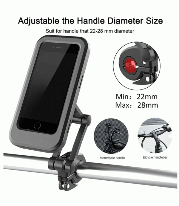 هولدر مگنتی ضد آب دوچرخه و موتورسیکلت 360 درجه مدل 360 Degree Waterproof Bicycle and Motorcycle Holder L-605