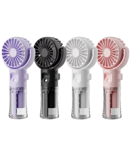 پنکه مه پاش شارژی گردنی و رو میزی مدل Neck Hanging Spray Fan F4
