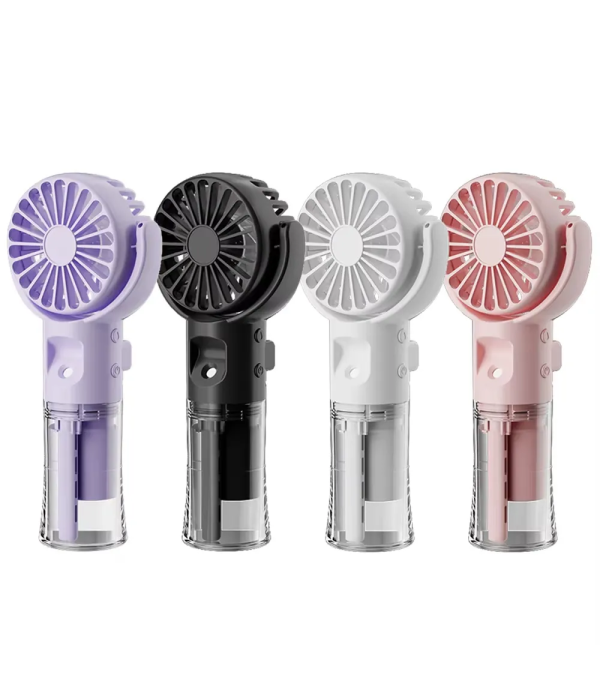 پنکه مه پاش شارژی گردنی و رو میزی مدل Neck Hanging Spray Fan F4