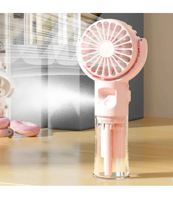 پنکه مه پاش شارژی گردنی و رو میزی مدل Neck Hanging Spray Fan F4