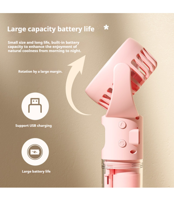 پنکه مه پاش شارژی گردنی و رو میزی مدل Neck Hanging Spray Fan F4