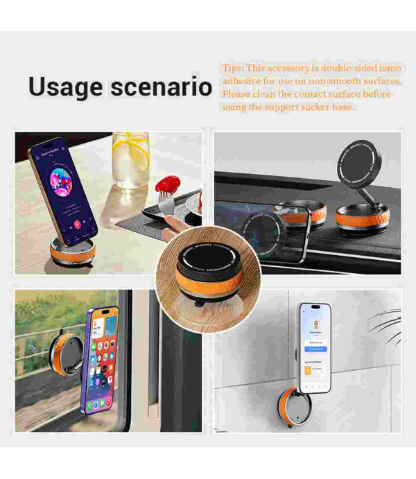 هولدر گوشی وکیوم مگنتی مدل Universal Car Phone Holder New Windshield Dashboard Glass Mirror Kitchen Mobile Phone Holder With Sucker K10B