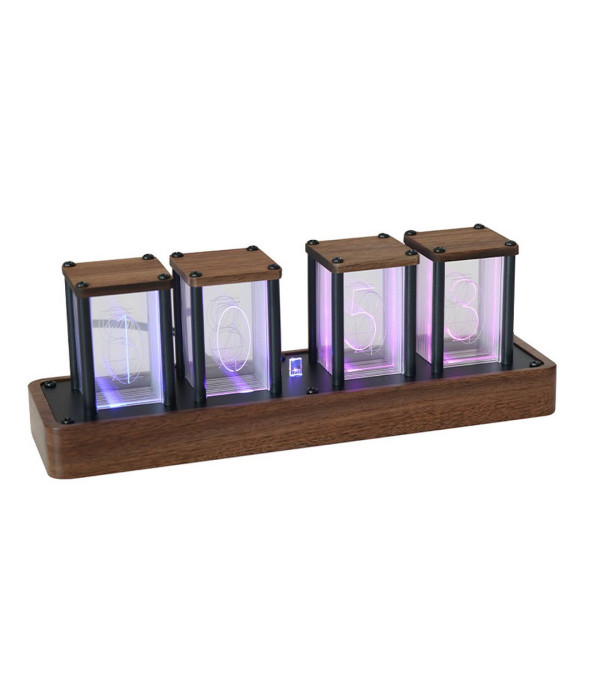 ساعت رو میزی LED دار 16 میلیون رنگ وای فای مدل Hot Quasi Flow IPS Color Screen Desk & Table DIY Display Rgb Glow Timer Alarm Nixie Tube Digital Clock