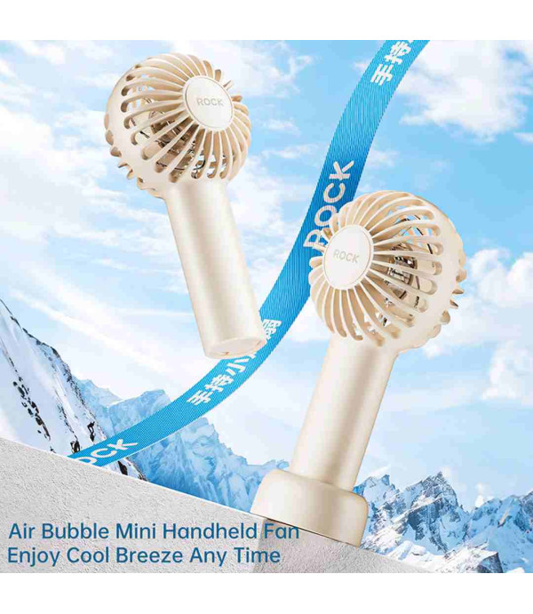 پنکه دستی شارژی راک مدل ROCK YW-DC03 Air Bubble Mini Handheld Fan