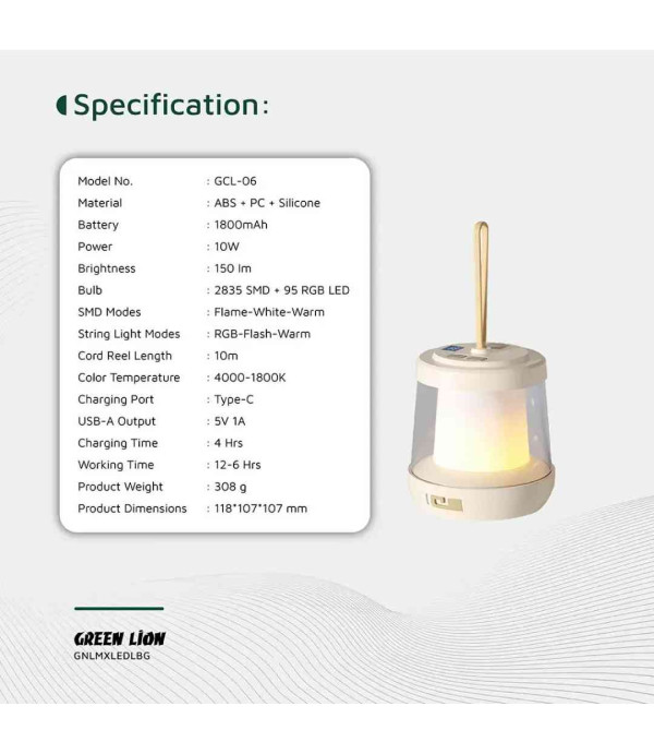 چراغ LED و ریسه 10 متری گرین لاین مدل Green Lion Lumex Led With Inbuilt Led Strip Light