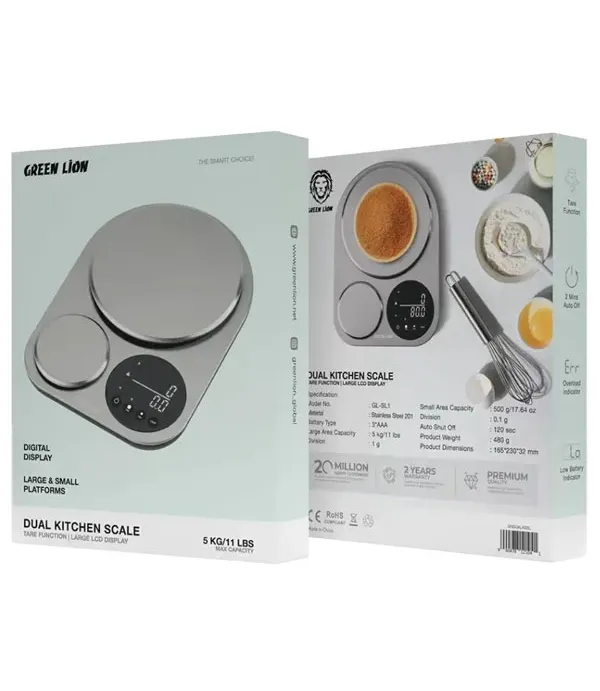 ترازو آشپزخانه گرین لاین مدل Dual Kitchen Scale GL-SL1