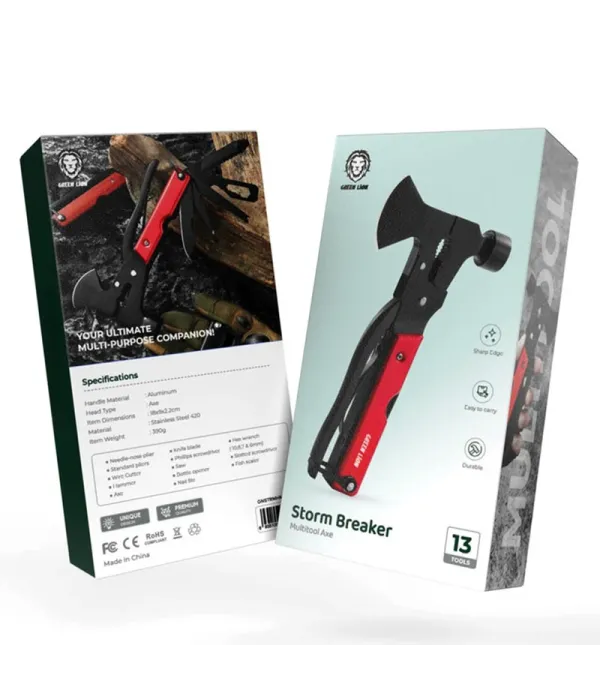 تبر و چکش 13 کاره گرین لاین مدل Storm Breaker Multitool Axe