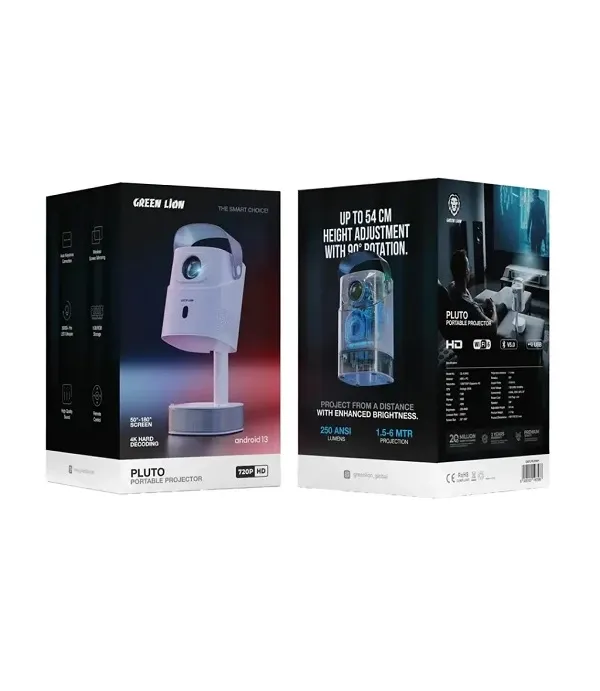 ویدئو پروژکتور گرین لاین مدل PLUTO Portable Projector GNPLPRJRWH