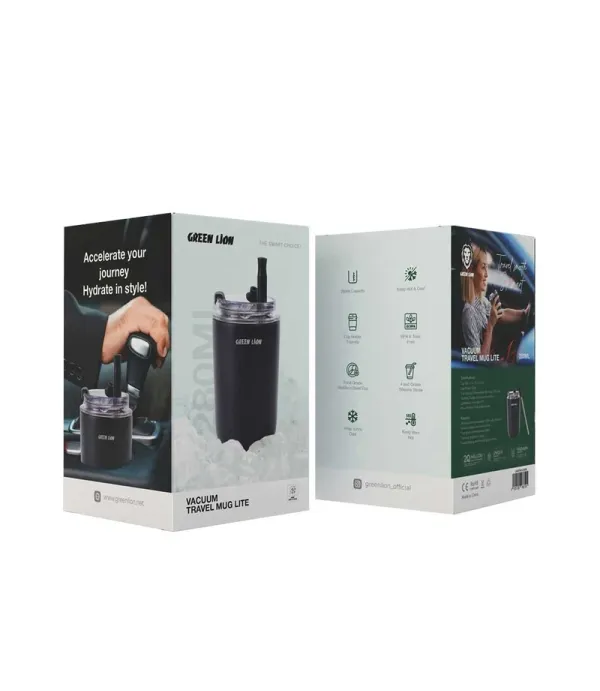 ماگ وکیوم مسافرتی گرین لاین مدل Green Lion Vacuum Travel Mug Lite 280 ML با ظرفیت 280 میلی لیتر